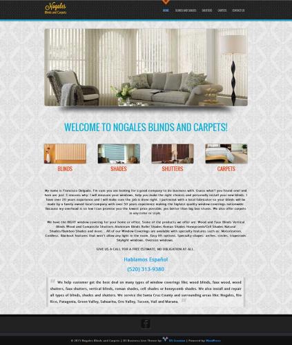 Nogales Blinds website